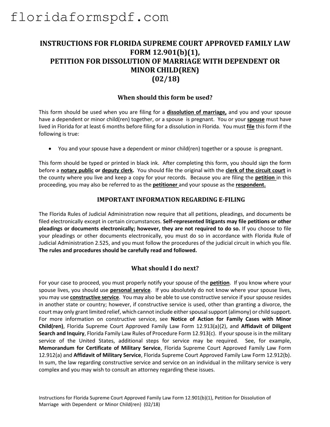Fill Out a Valid Florida Divorce Decree Template
