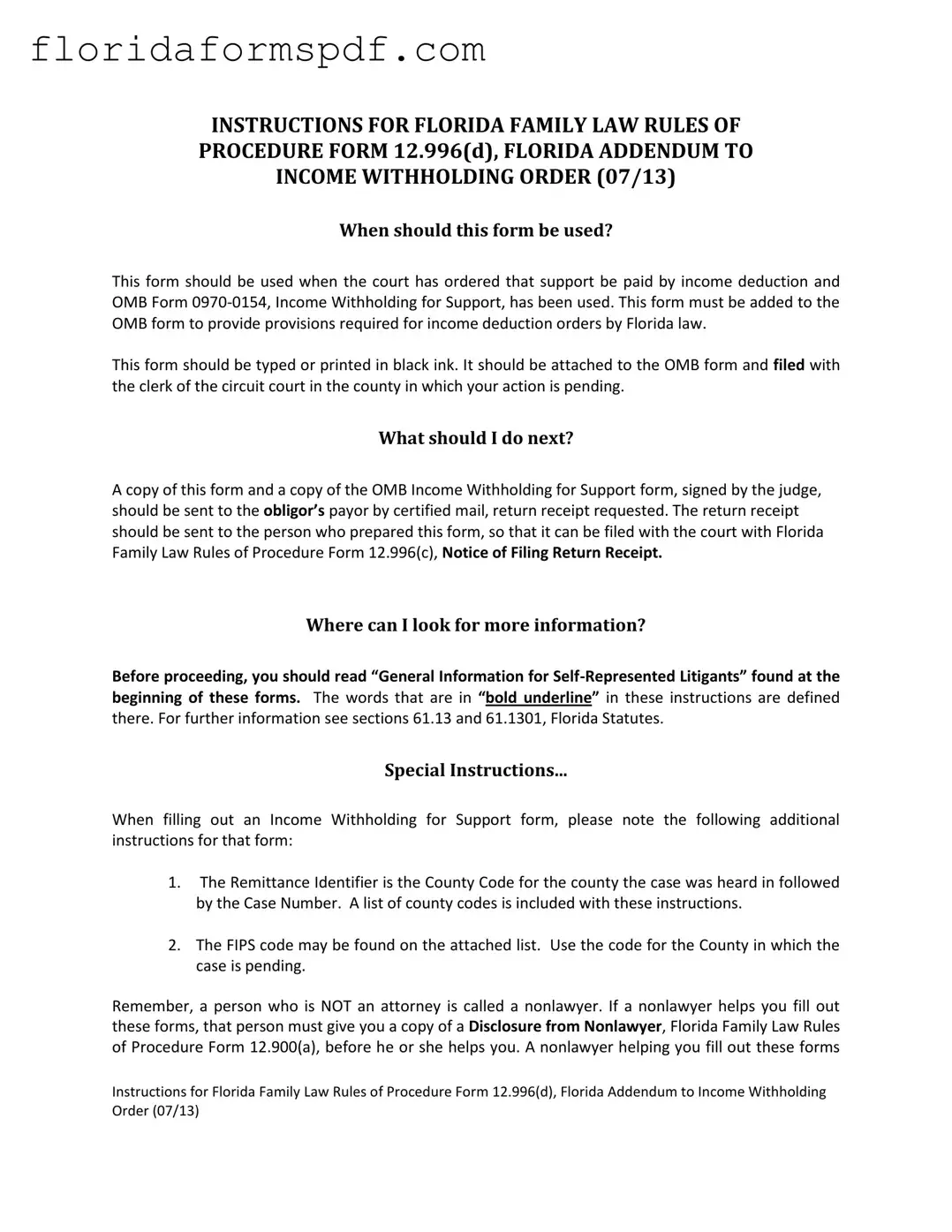 Fill Out a Valid Florida Addendum To Income Template
