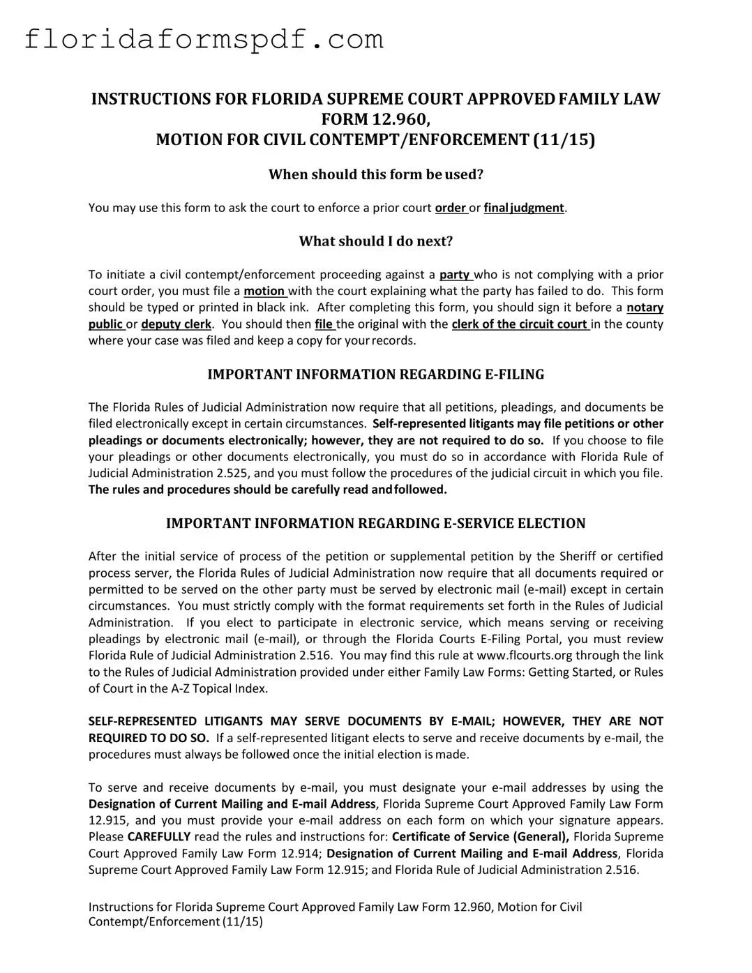 Fill Out a Valid Florida Motion Template