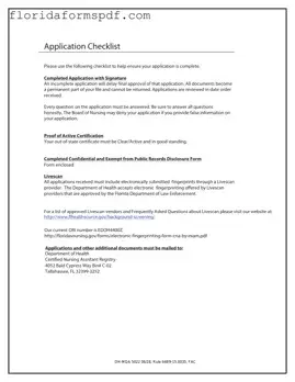 Fill Out a Valid Cna License To Florida Template