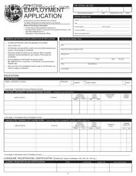 Fill Out a Valid Employment Application Florida Template