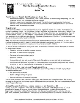 Fill Out a Valid Florida Annual Resale Certificate Template