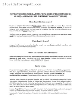 Fill Out a Valid Florida Child Support Calculator Template