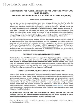 Fill Out a Valid Florida Emergency Template