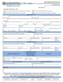 Fill Out a Valid Florida Hospital Template