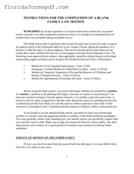 Fill Out a Valid Motion Florida Template
